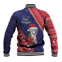 Guam Christmas Baseball Jacket Felis Nabidat Guaman Seal With Poinsettia LT05 - Polynesian Pride