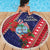 Guam Christmas Beach Blanket Felis Nabidat Guaman Seal With Poinsettia