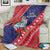 Guam Christmas Blanket Felis Nabidat Guaman Seal With Poinsettia