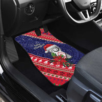 Guam Christmas Car Mats Felis Nabidat Guaman Seal With Poinsettia LT05 - Polynesian Pride