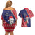 Guam Christmas Couples Matching Off Shoulder Short Dress and Hawaiian Shirt Felis Nabidat Guaman Seal With Poinsettia