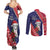 Guam Christmas Couples Matching Summer Maxi Dress and Long Sleeve Button Shirt Felis Nabidat Guaman Seal With Poinsettia