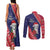 Guam Christmas Couples Matching Tank Maxi Dress and Long Sleeve Button Shirt Felis Nabidat Guaman Seal With Poinsettia