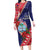 Guam Christmas Family Matching Long Sleeve Bodycon Dress and Hawaiian Shirt Felis Nabidat Guaman Seal With Poinsettia