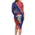 Guam Christmas Family Matching Long Sleeve Bodycon Dress and Hawaiian Shirt Felis Nabidat Guaman Seal With Poinsettia