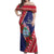 Guam Christmas Off Shoulder Maxi Dress Felis Nabidat Guaman Seal With Poinsettia