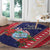 Guam Christmas Round Carpet Felis Nabidat Guaman Seal With Poinsettia