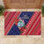 Guam Christmas Rubber Doormat Felis Nabidat Guaman Seal With Poinsettia