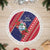 Guam Christmas Tree Skirt Felis Nabidat Guaman Seal With Poinsettia