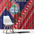 Guam Christmas Window Curtain Felis Nabidat Guaman Seal With Poinsettia