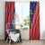 Guam Christmas Window Curtain Felis Nabidat Guaman Seal With Poinsettia