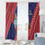 Guam Christmas Window Curtain Felis Nabidat Guaman Seal With Poinsettia