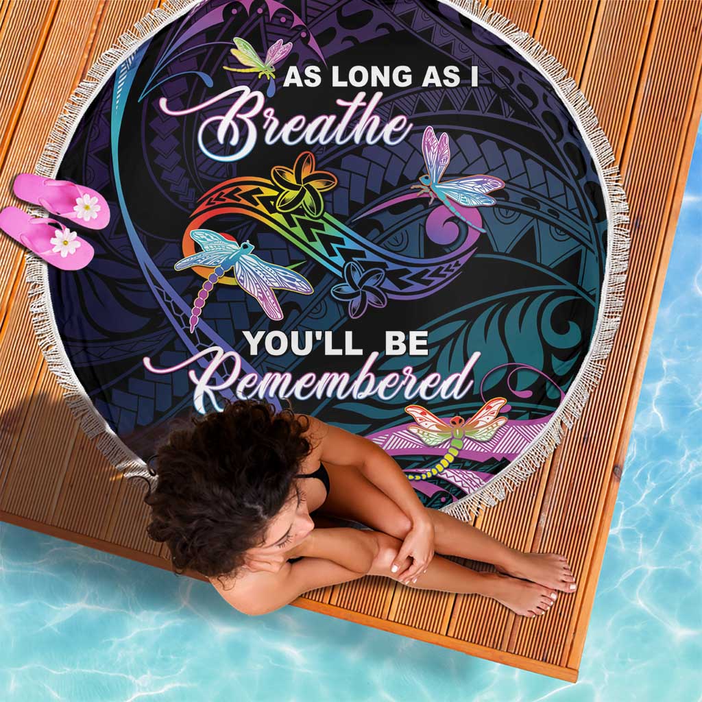 Polynesia Memorial Beach Blanket Always Remembered Dragonfly Polynesian Style LT05 - Polynesian Pride
