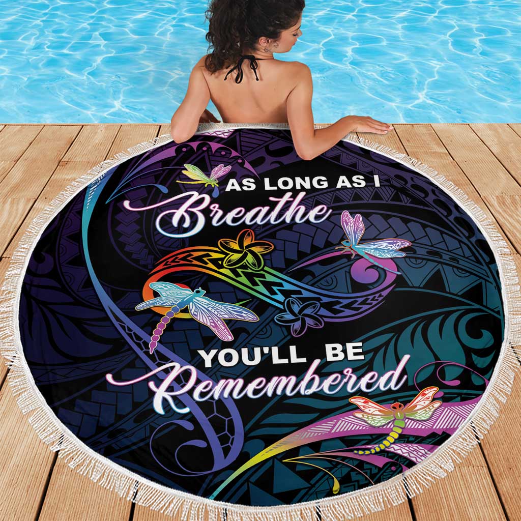 Polynesia Memorial Beach Blanket Always Remembered Dragonfly Polynesian Style LT05 - Polynesian Pride