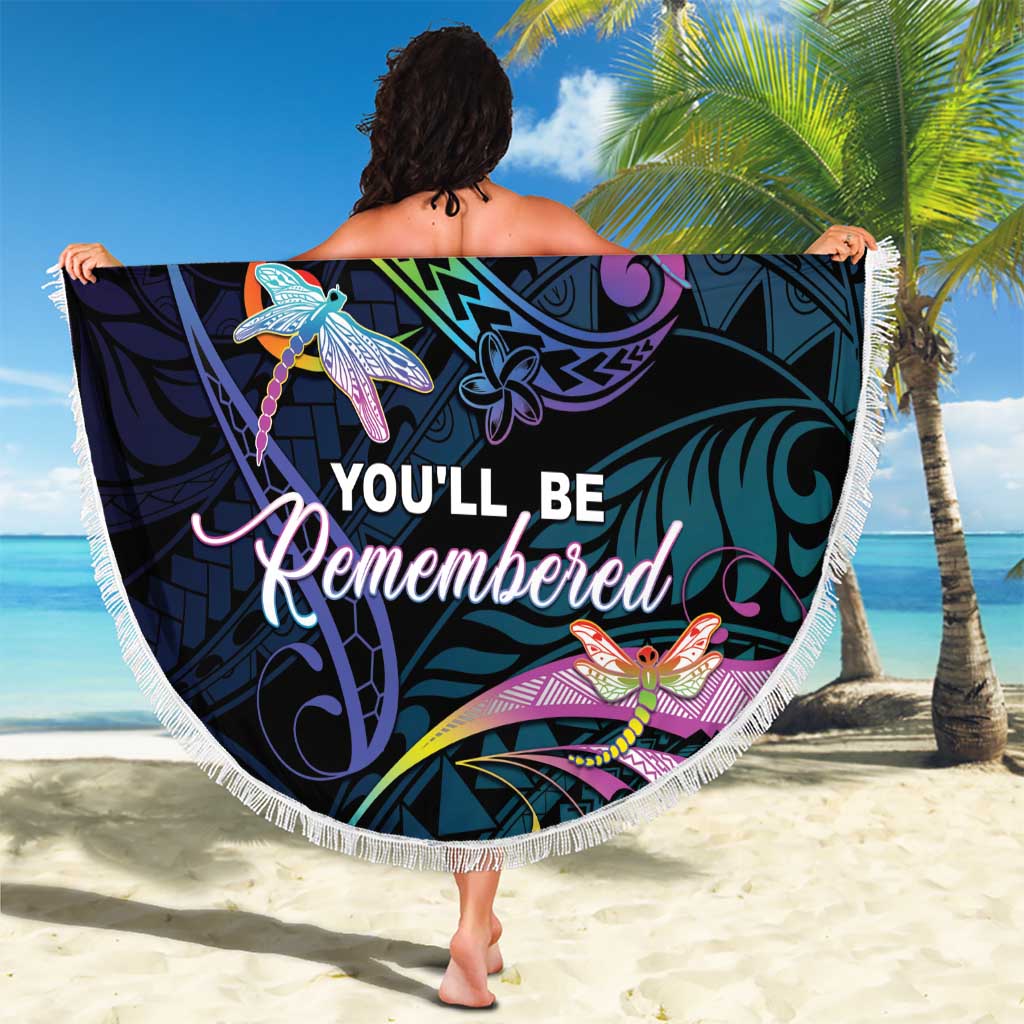 Polynesia Memorial Beach Blanket Always Remembered Dragonfly Polynesian Style LT05 - Polynesian Pride