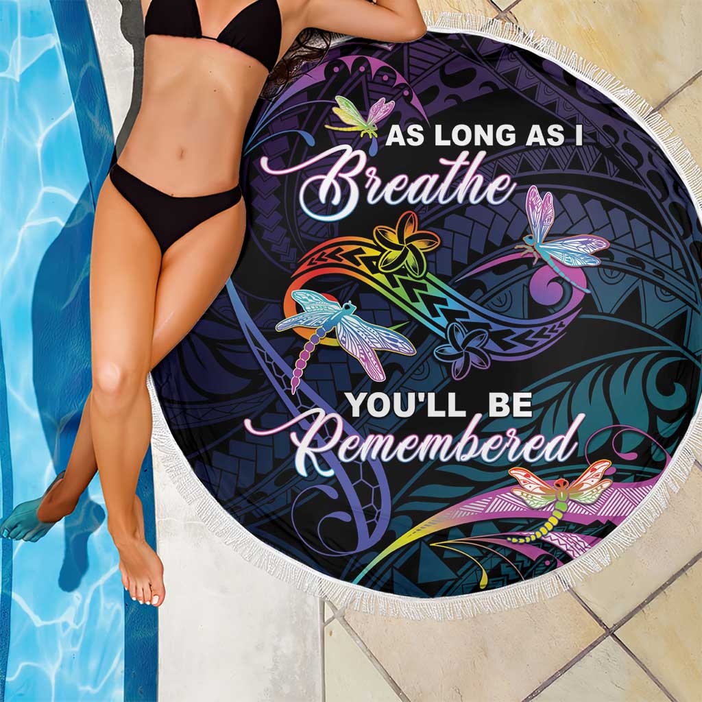 Polynesia Memorial Beach Blanket Always Remembered Dragonfly Polynesian Style LT05 - Polynesian Pride