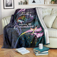 Polynesia Memorial Blanket Always Remembered Dragonfly Polynesian Style LT05 Colorful - Polynesian Pride