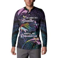 Personalised Polynesia Memorial Button Sweatshirt Always Remembered Dragonfly Polynesian Style LT05 - Polynesian Pride