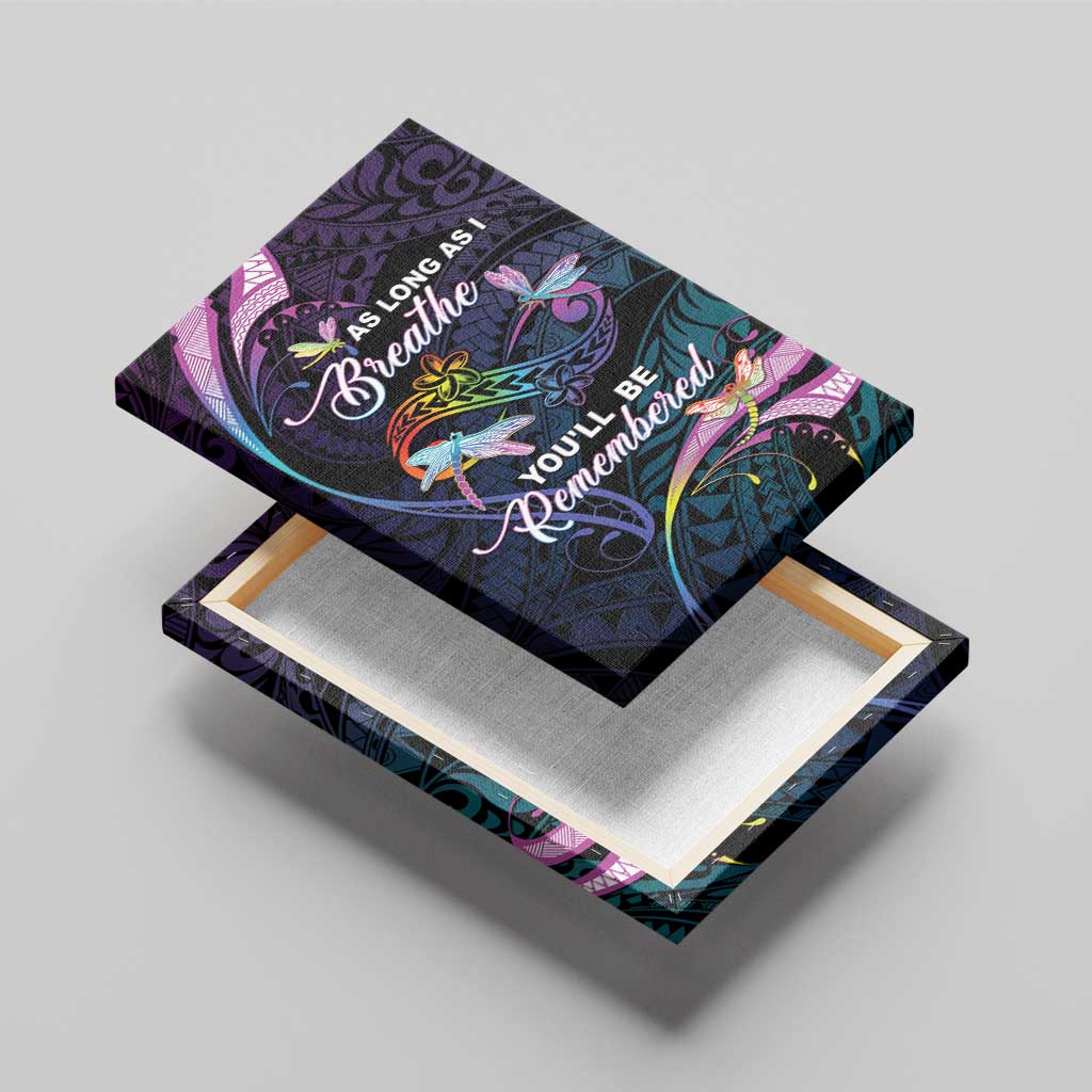 Polynesia Memorial Canvas Wall Art Always Remembered Dragonfly Polynesian Style LT05 - Polynesian Pride