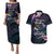 Personalised Polynesia Memorial Couples Matching Puletasi and Hawaiian Shirt Always Remembered Dragonfly Polynesian Style