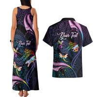 Personalised Polynesia Memorial Couples Matching Tank Maxi Dress and Hawaiian Shirt Always Remembered Dragonfly Polynesian Style LT05 - Polynesian Pride