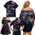 Personalised Polynesia Memorial Family Matching Off Shoulder Short Dress and Hawaiian Shirt Always Remembered Dragonfly Polynesian Style