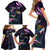 Personalised Polynesia Memorial Family Matching Short Sleeve Bodycon Dress and Hawaiian Shirt Always Remembered Dragonfly Polynesian Style