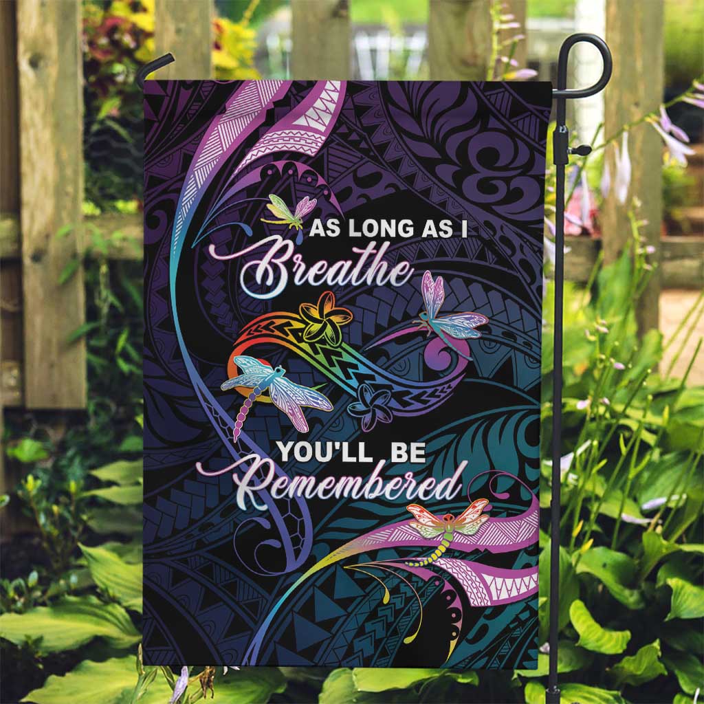 Polynesia Memorial Garden Flag Always Remembered Dragonfly Polynesian Style LT05 Garden Flag Colorful - Polynesian Pride