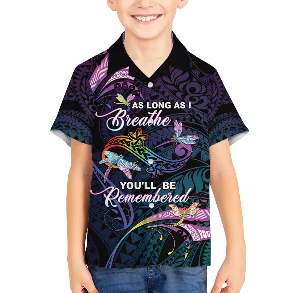 Personalised Polynesia Memorial Hawaiian Shirt Always Remembered Dragonfly Polynesian Style LT05 - Polynesian Pride