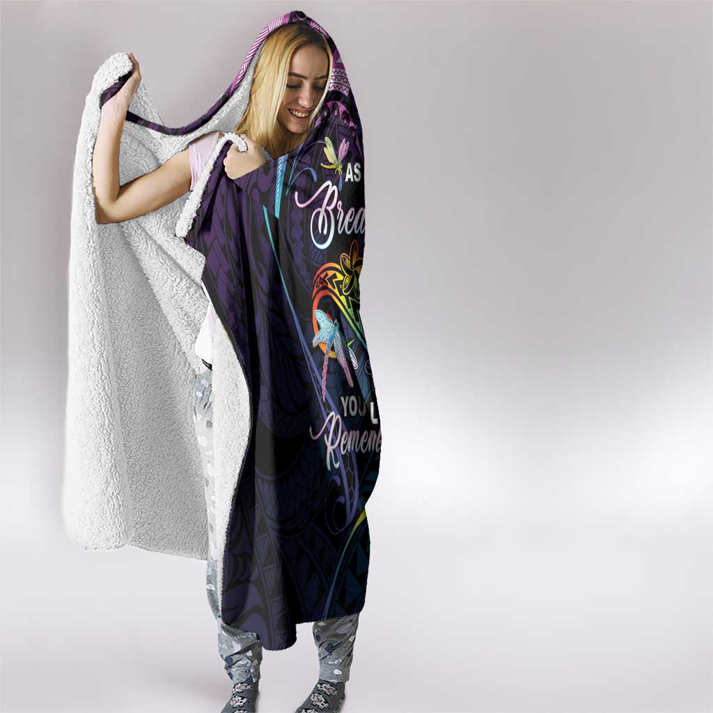 Polynesia Memorial Hooded Blanket Always Remembered Dragonfly Polynesian Style LT05 - Polynesian Pride
