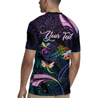 Personalised Polynesia Memorial Rugby Jersey Always Remembered Dragonfly Polynesian Style