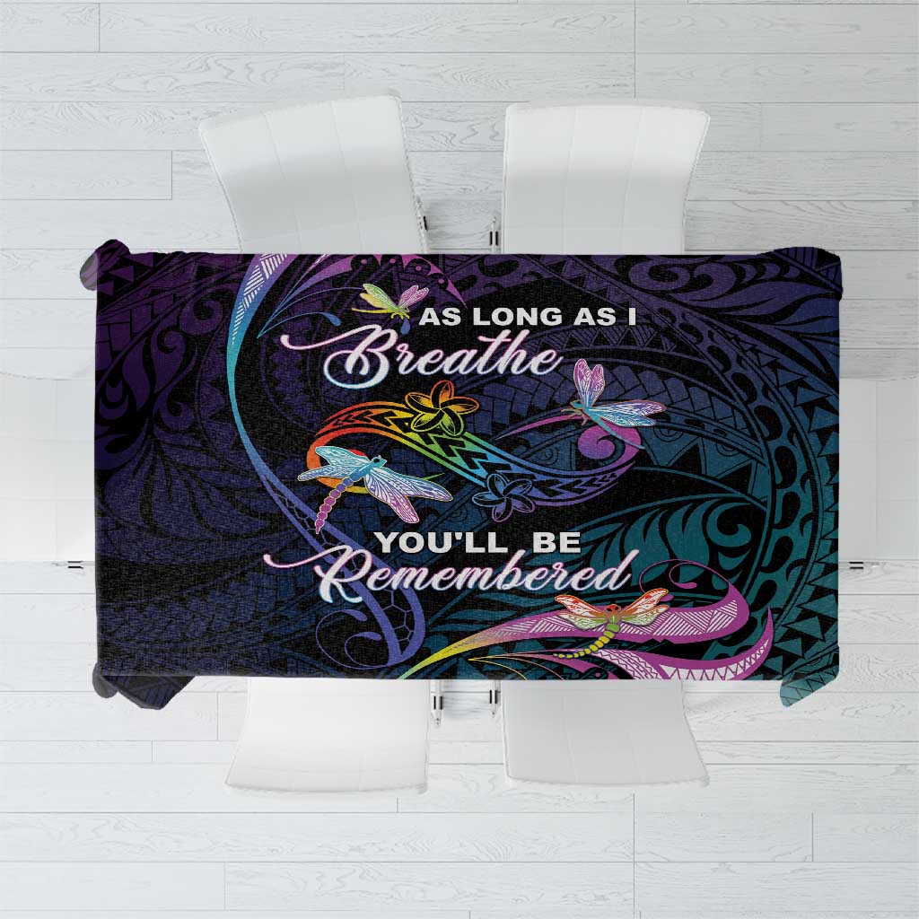 Polynesia Memorial Tablecloth Always Remembered Dragonfly Polynesian Style LT05 Colorful - Polynesian Pride