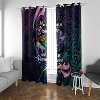 Polynesia Memorial Window Curtain Always Remembered Dragonfly Polynesian Style LT05 With Grommets Colorful - Polynesian Pride