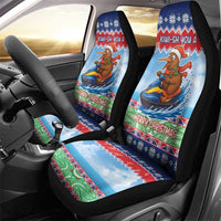 New Zealand Christmas Car Seat Cover Funny Jet Ride Kiwi Xmas - Polynesian Pride