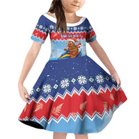 New Zealand Christmas Family Matching Off Shoulder Short Dress and Hawaiian Shirt Funny Jet Ride Kiwi Xmas - Polynesian Pride