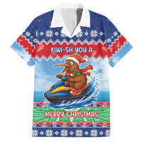 New Zealand Christmas Family Matching Off Shoulder Short Dress and Hawaiian Shirt Funny Jet Ride Kiwi Xmas - Polynesian Pride