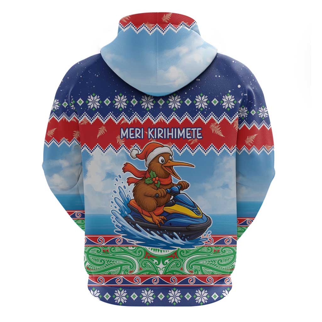 New Zealand Christmas Hoodie Funny Jet Ride Kiwi Xmas - Polynesian Pride