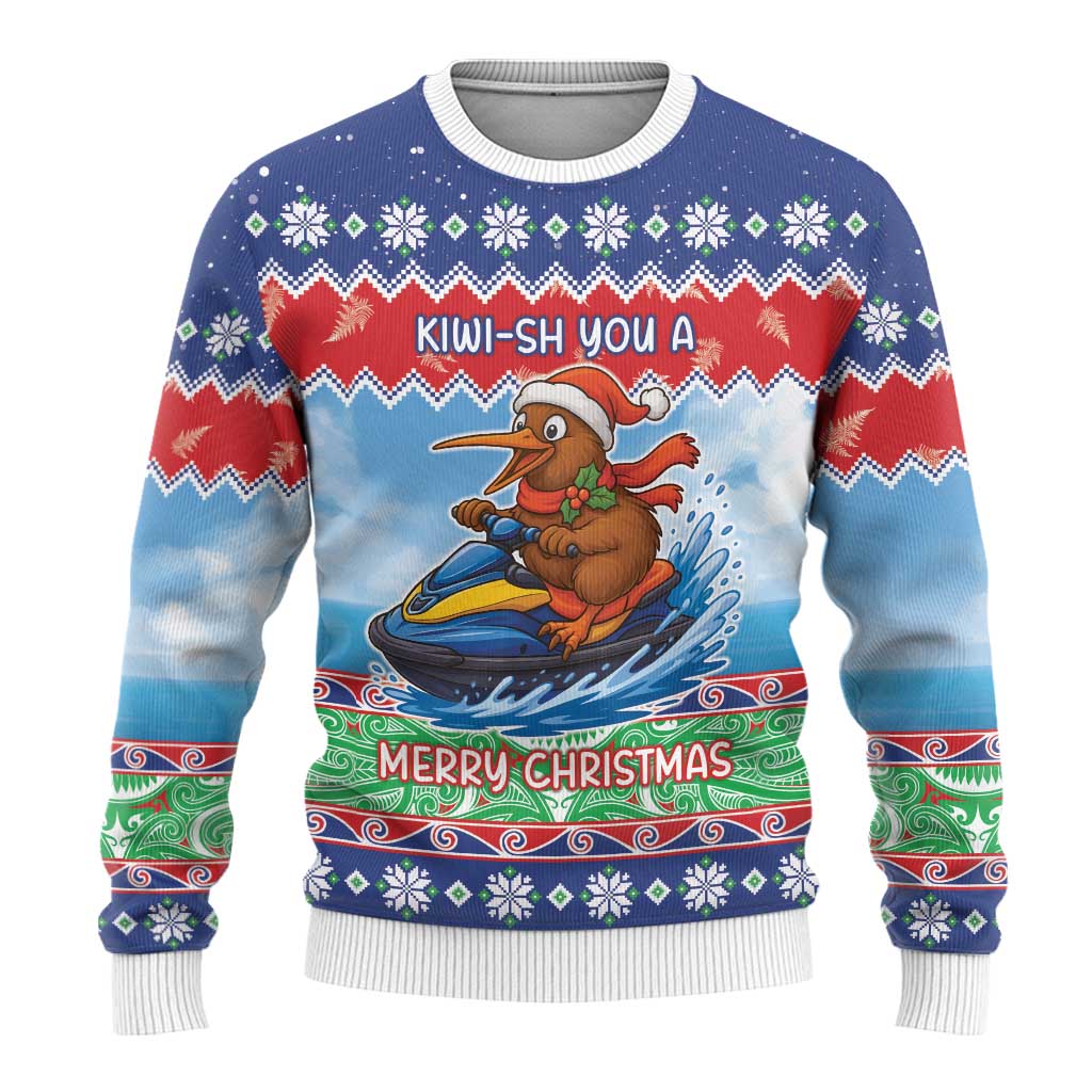 New Zealand Christmas Ugly Christmas Sweater Funny Jet Ride Kiwi Xmas - Polynesian Pride
