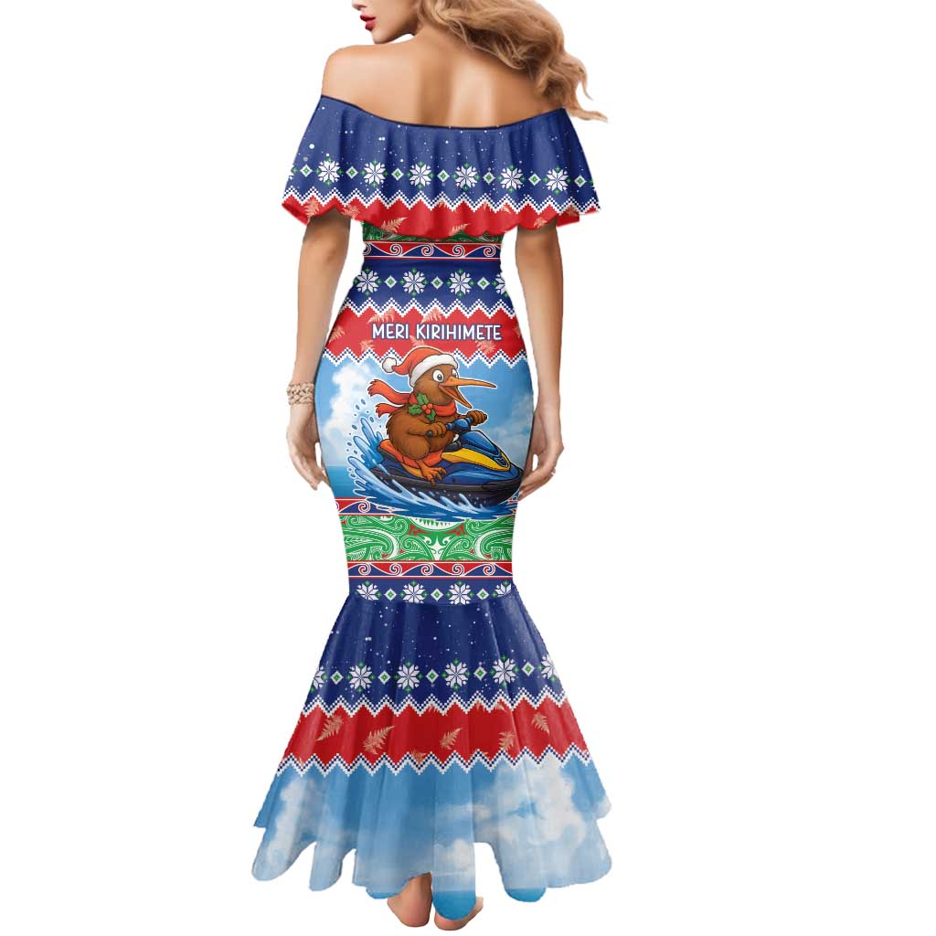 New Zealand Christmas Mermaid Dress Funny Jet Ride Kiwi Xmas - Polynesian Pride