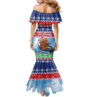 New Zealand Christmas Mermaid Dress Funny Jet Ride Kiwi Xmas - Polynesian Pride