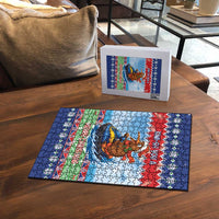 New Zealand Christmas Puzzle Funny Jet Ride Kiwi Xmas - Polynesian Pride