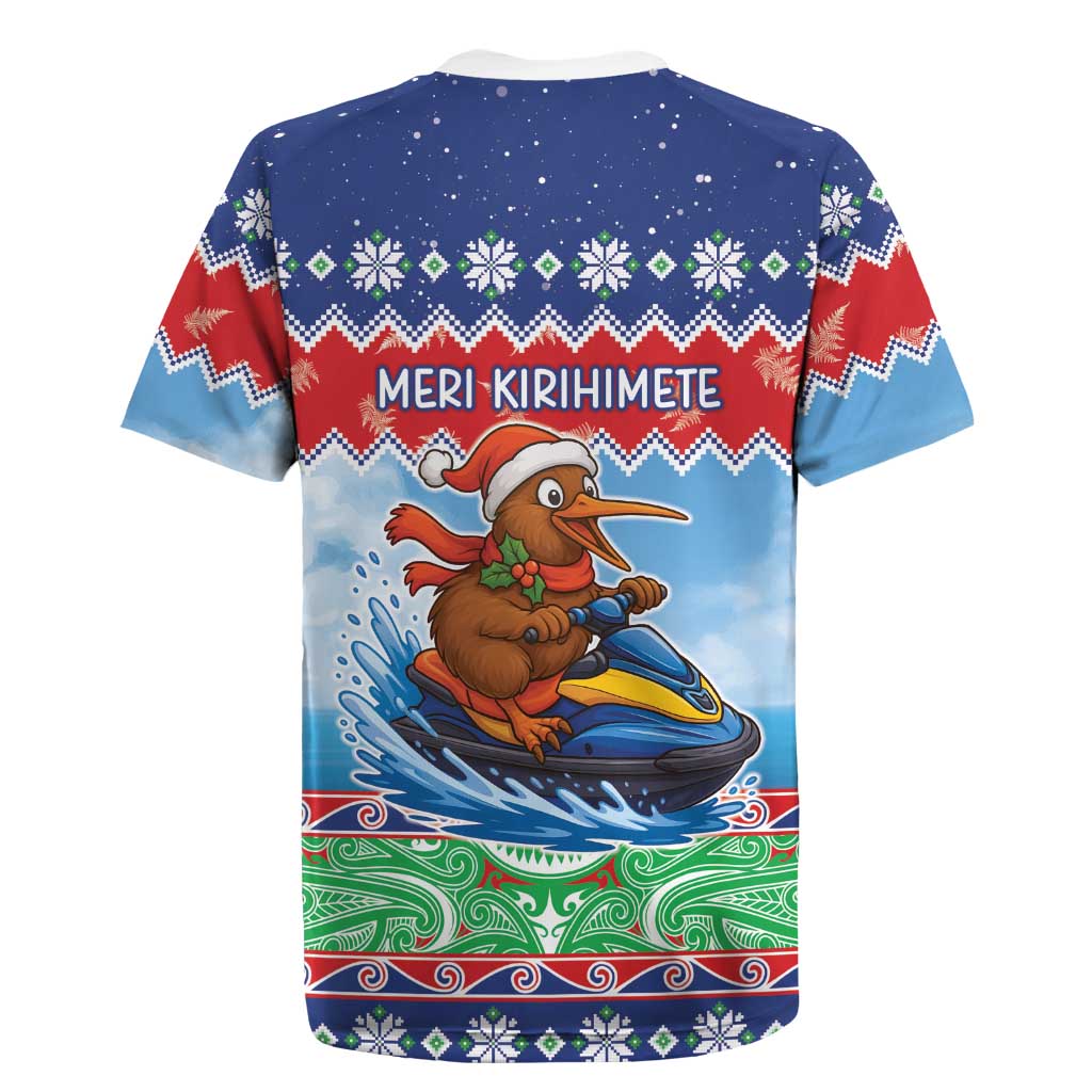 New Zealand Christmas Rugby Jersey Funny Jet Ride Kiwi Xmas - Polynesian Pride