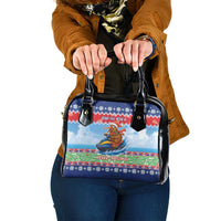 New Zealand Christmas Shoulder Handbag Funny Jet Ride Kiwi Xmas - Polynesian Pride