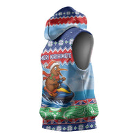 New Zealand Christmas Sleeveless Hoodie Funny Jet Ride Kiwi Xmas - Polynesian Pride