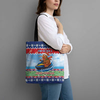 New Zealand Christmas Tote Bag Funny Jet Ride Kiwi Xmas - Polynesian Pride