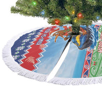 New Zealand Christmas Tree Skirt Funny Jet Ride Kiwi Xmas - Polynesian Pride