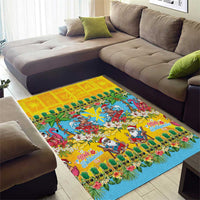 Hawaii Christmas Area Rug Mele Kalikimaka Tropical Vibes - Polynesian Pride