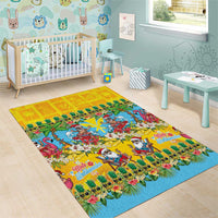 Hawaii Christmas Area Rug Mele Kalikimaka Tropical Vibes - Polynesian Pride