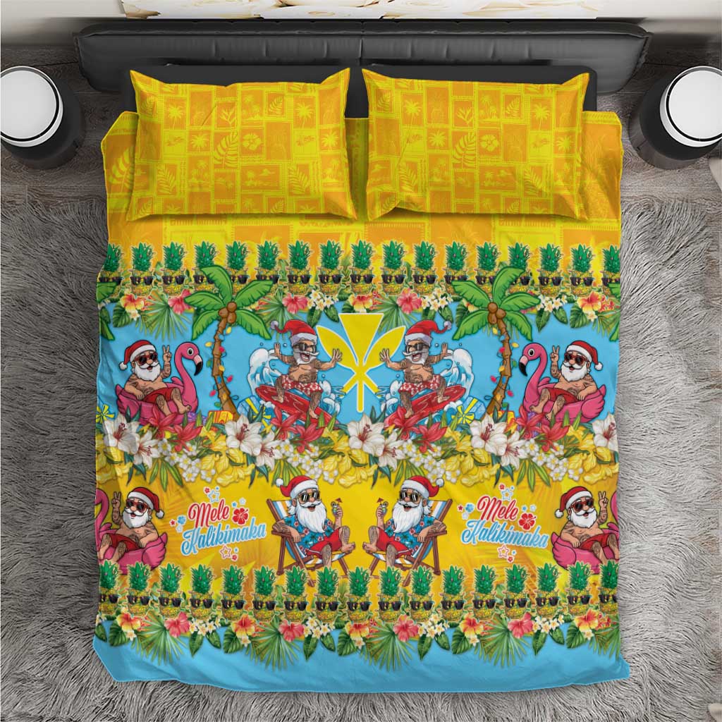 Hawaii Christmas Bedding Set Mele Kalikimaka Tropical Vibes - Polynesian Pride