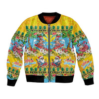 Hawaii Christmas Bomber Jacket Mele Kalikimaka Tropical Vibes - Polynesian Pride